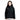 一位棕色長髮的女性,身穿黑色撥水防風外套 <20221676-01>,以四季穿搭風格為特色,面朝前方站立,背景為純白背景。.