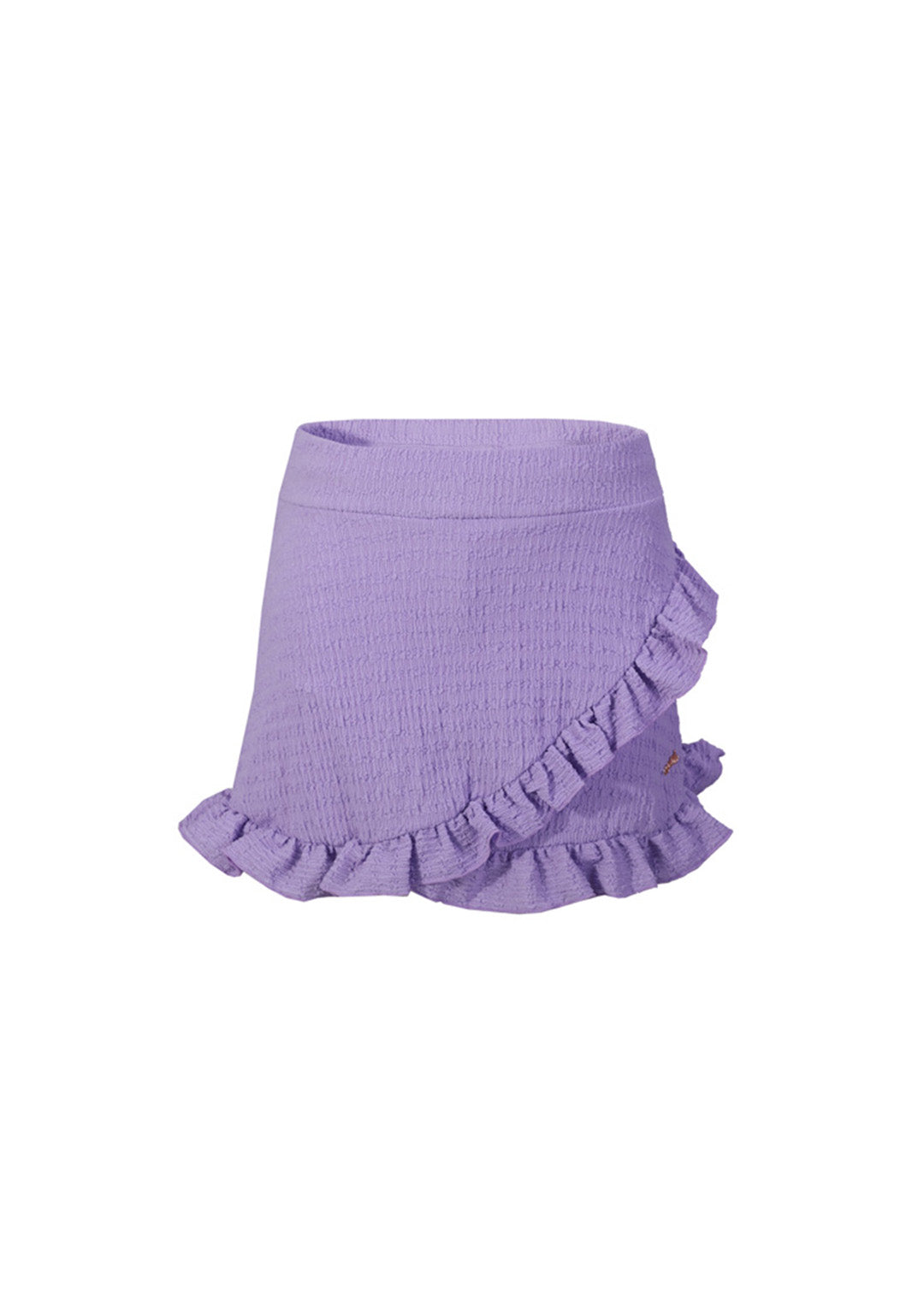 粉紫色高腰裙MIX&MATCH泳衣下身 <24091595>是一款淡紫色高腰迷你裙,質感布料和荷葉邊飾邊,最適合搭配您的紫色比基尼,打造時髦的沙灘造型。.