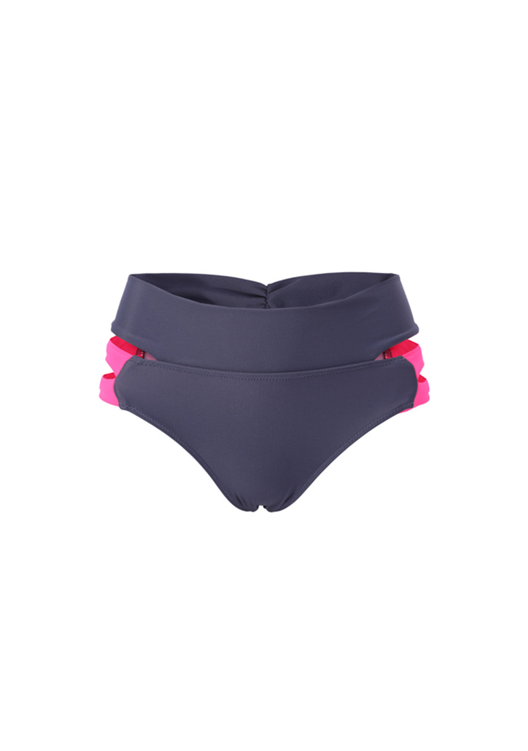 黑色搭帶 MIX&MATCH 泳衣下身 <24151599> 採用高腰、寬腰帶設計,側邊綴以亮粉色,展現搶眼的時尚造型。此款泳衣下身以純白色為底,兼具舒適與時尚。.