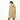 一位女士面對遠方，身穿 杏色熱反射撥水防風外套 <20221315-12> 和幾何圖案綁腳。大衣的設計是為了保暖，以純白色為背景。.