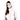 一位棕色長髮的女性在白色上衣外穿上粉紫色撥水防風外套 <20221676-50>，在純白背景下對著鏡頭微微一笑，展現活潑的風格。.