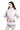 身著粉紫色撥水防風外套 <20221676-50> 運動造型、淺灰色褲子的女子，站在素白背景下，雙手緊握，微微側頭。.