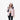 A woman in a 粉紫色2合1撥水防風外套<20621677-50>, white crop top, and black leggings stands against a plain white background,展現都市休閒風格，自信凝視鏡頭。.