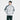 一名男子穿著 2 合 1 撥水防風外套 <20621686-107>，淺灰色和白色搭配黑色肩飾和黑色短褲，站在純白背景下，雙手插在口袋裡。.