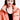 Person wearing a peach-colored jacket with a visible brand logo on a white background