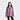 Woman wearing a purple jacket on a white background