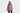 Woman wearing a purple jacket on a white background