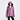Person wearing a purple raincoat on a white background