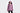 Person wearing a purple raincoat on a white background