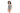 一位捲髮女子戴著黑色訓練連身運動泳衣 <21031609>，站在純白背景下。.