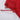 紅色收腰1件頭連身泳衣<21301653>特寫，以白底為背景，綴有收緊的彈性腰身、銀色抽帶和黑色草書刺繡。.