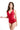 身著夏日泳衣的女性 - 紅色收腰 1 件頭連身泳衣 <21301653> 令人眼前一亮。.