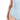 身著白色收腰大露背 1 件頭連身泳衣 <21321710> 的女性特寫，在純白背景中顯示她的軀幹和上肢。.
