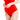 一位女士在白色背景中為紅色收腰大露背 1 件頭連身泳衣 <21321813>做模特兒。圖片經過裁剪，顯示出她的軀幹和上肢，雙手靠近腰部。.