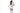 一位女士在白色背景下為天藍色-MIX&MATCH泳衣上身 <23501470>比基尼上衣做模特兒，她單手放在臀部，閉著眼睛，擺出一個姿勢。.