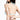 一位深色長髮的女性面對遠方，身穿杏色-MIX&MATCH泳衣上身 <23501585>比基尼上衣，淺藍色和白色圖案、露頸、搭扣開合，背景為純白。.