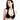 一位棕色長髮的女性身穿黑色-MIX&MATCH泳衣上身 <23501587>，造型為露背比基尼上衣，在純白背景下向左邊看。.