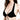 一位女士為黑色-MIX&MATCH泳衣上身 <23501587>做模特兒，這是一件露肩的黑色比基尼上衣，從肩膀到腰部在純白背景中展示。.