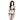 一位深色長髮的女士戴著黑色-MIX&MATCH泳衣上身 <23531474>，站在純白背景下，對著鏡頭微笑。.