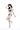 身著黑色-MIX&MATCH泳衣下身 <24051475>的女子在素白背景下單腳優雅地擺姿勢，一隻手舉起，另一隻手放在身旁，突顯出高叉泳褲的設計。.