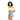 一名捲髮女子身穿黃色露肩 crop top 和藍色高腰裙 MIX&MATCH泳衣下身 <24091593>，站在純白背景下。.