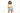 一名捲髮女子身穿黃色露肩 crop top 和藍色高腰裙 MIX&MATCH泳衣下身 <24091593>，站在純白背景下微笑。.