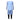 天藍色 3 件套裝男裝運動泳衣 <25031791> 包括淺藍色印花泳衣袖上衣、葉子印花短褲和黑色緊身褲，如圖所示為背面。.