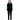 一位女性站在白色背景中，身穿黑色緊身開胸拉鏈抓毛保暖泳衣 <26001146-NS01>，搭配側邊有條紋的黑色緊身褲和白色運動鞋，面朝前方，雙臂放鬆於兩側。.