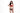 一位深色長髮的女士在純白背景下為紅色日本製泳衣 <42003-RD> 做模特兒。.