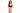 一位女性在白色背景下擺姿勢，身穿玫紅色日本製泳衣 <423006-RD>，雙手合十放在前方，波浪狀長髮披散在一側肩膀上。.