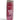 一個標有「桃紅色40x90cm快乾毛巾 <29131392-PM22>」字樣的圓柱形容器，標籤上印有日文，內裝一條紅色運動毛巾。左上角印有「FAST DRYING」字樣。容器頂部配有半透明塑膠蓋，蓋子上附有掛鉤。.