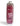 一個標有「桃紅色40x90cm快乾毛巾 <29131392-PM22>」字樣的圓柱形容器，標籤上印有日文，內裝一條紅色運動毛巾。左上角印有「FAST DRYING」字樣。容器頂部配有半透明塑膠蓋，蓋子上附有掛鉤。.