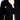一個人在黑色運動胸罩外，穿著一件拉開拉鍊的黑色彈性透氣撥水防風外套 <20221548-01>，胸前有黃色圓形標誌；圖片中看不到他的頭部。.